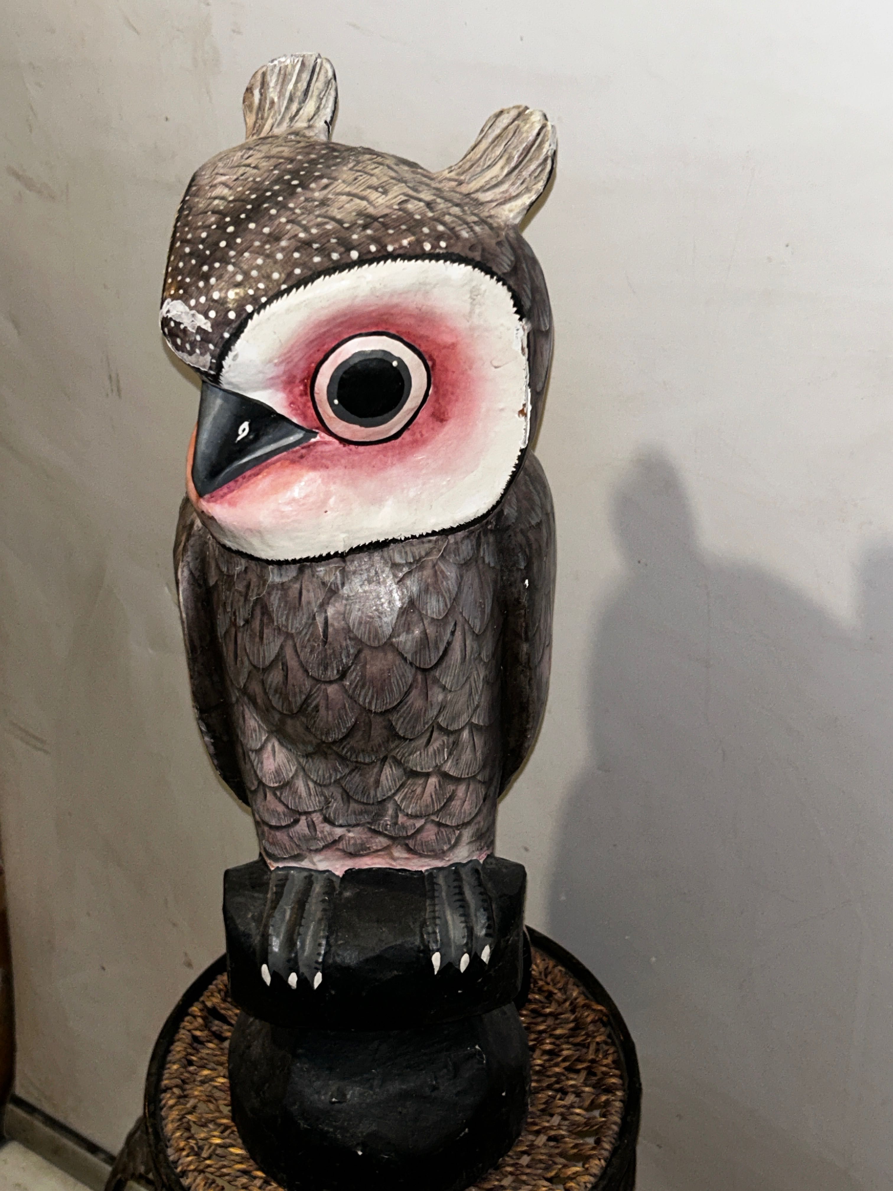 SOWA ozdoba, figurka drewniana - 51 cm