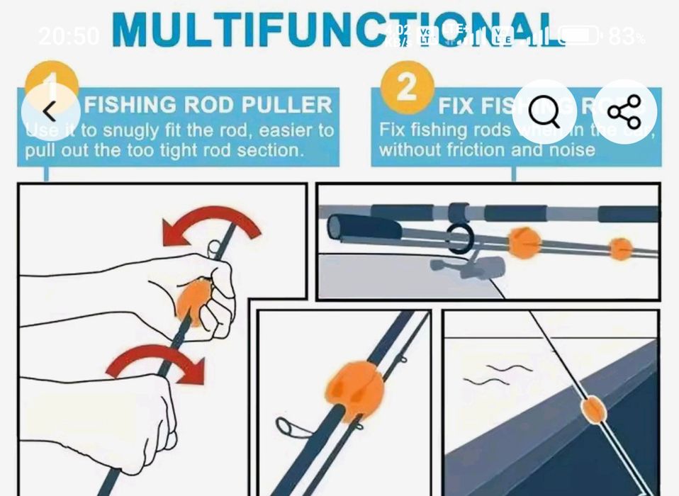 Klips mocujący wędkę [spinka do wędki wielosegnentowej ]