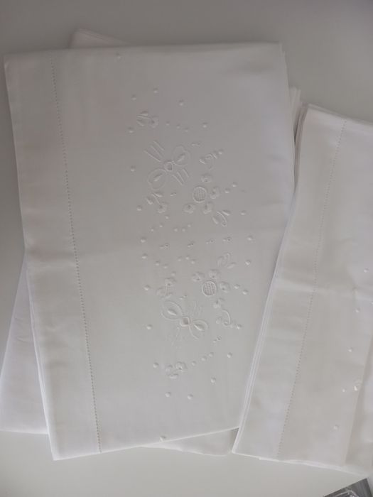 Lençóis Cama Casal Bordados - NOVOS
