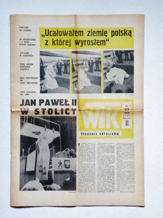 '' Wrocławski Tygodnik Katolików '' 2 numery - wizyta Papieża 1979 rok