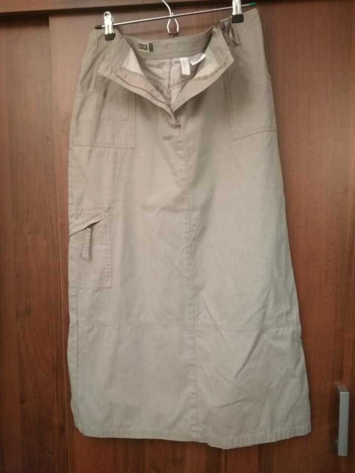 Spódnica r. 44 16 khaki zielona kieszenie