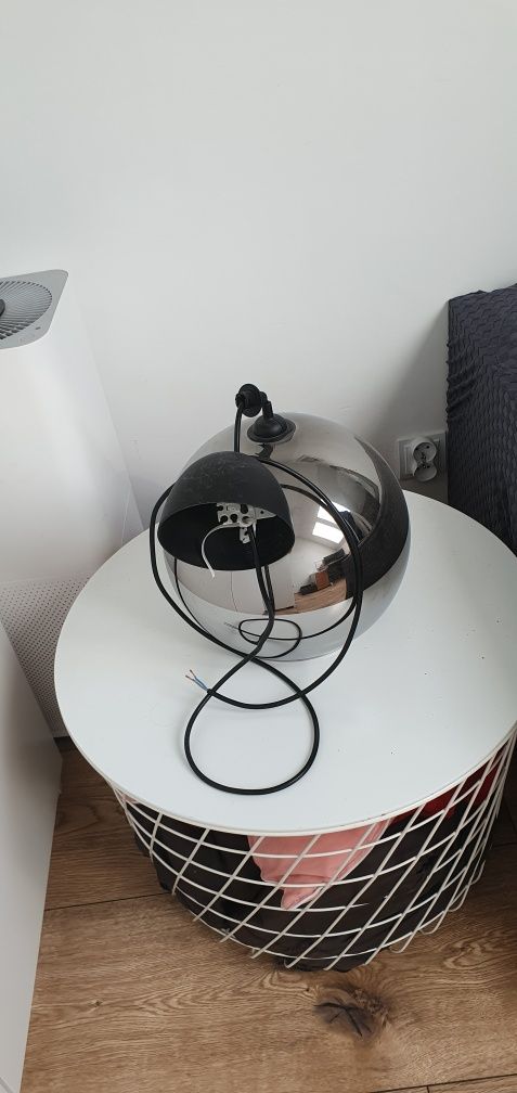 Żyrandol srebrna kula 30 cm, chrom