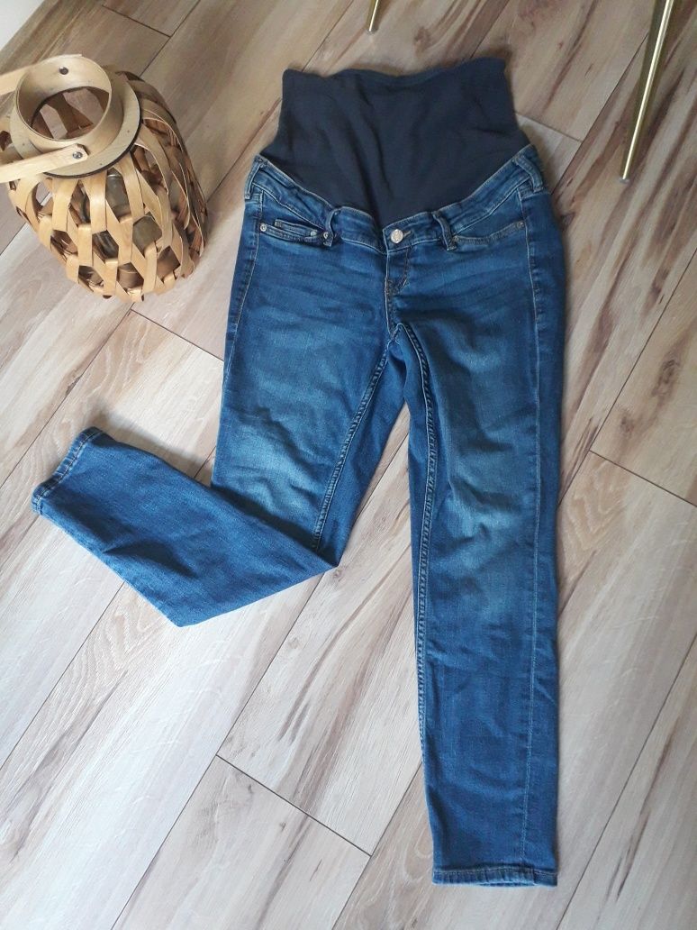 Spodnie ciążowe S jeansowe skinny H&M blue