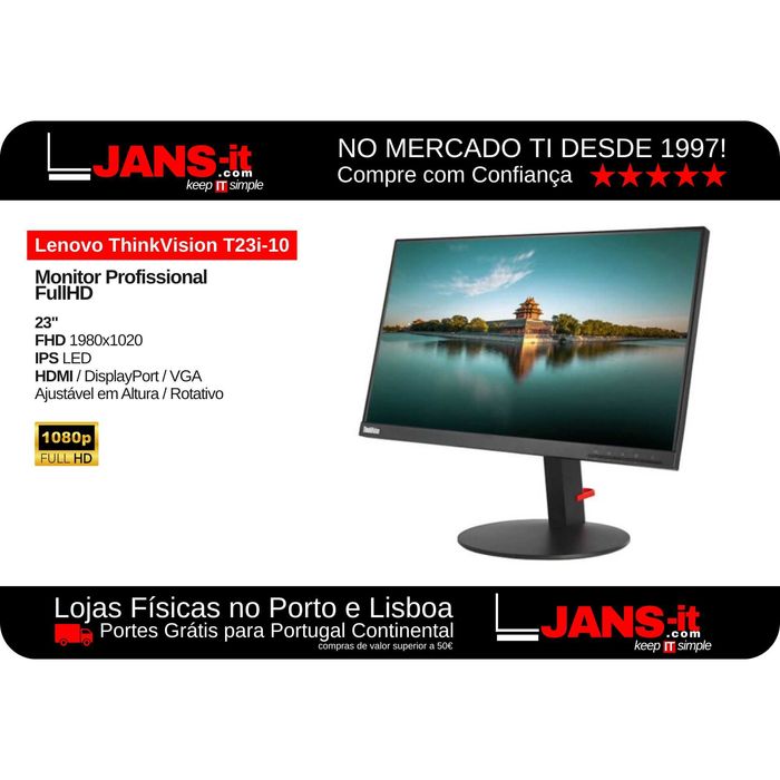 Lenovo ThinkVision T23i-10 | 23″ | FHD | 16:9