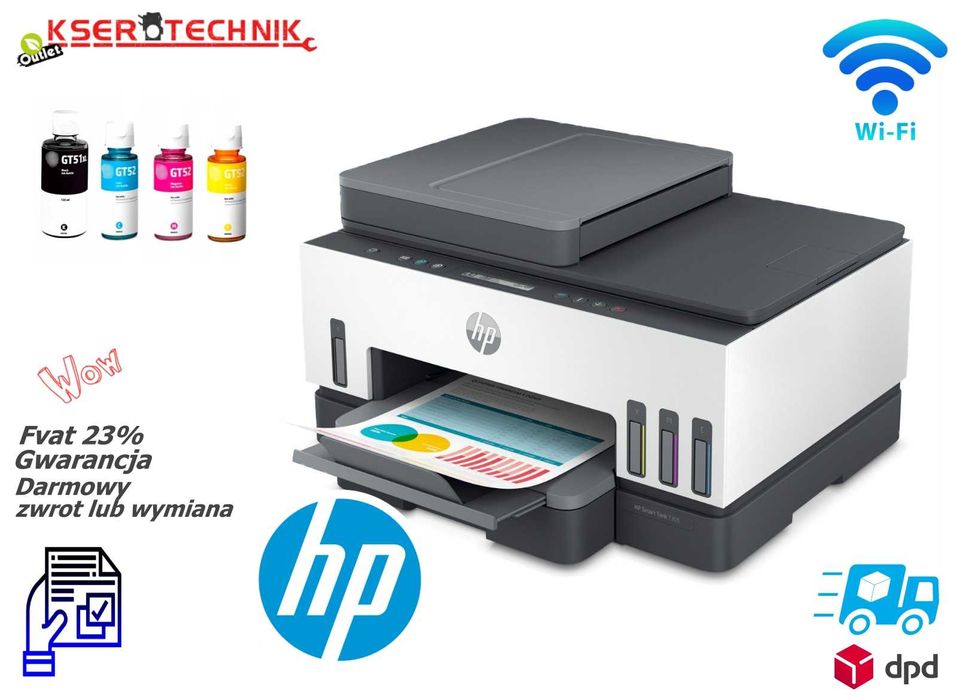 HP Smart Tank Plus 7305 drukarka z systemem stałego zasilania CISS