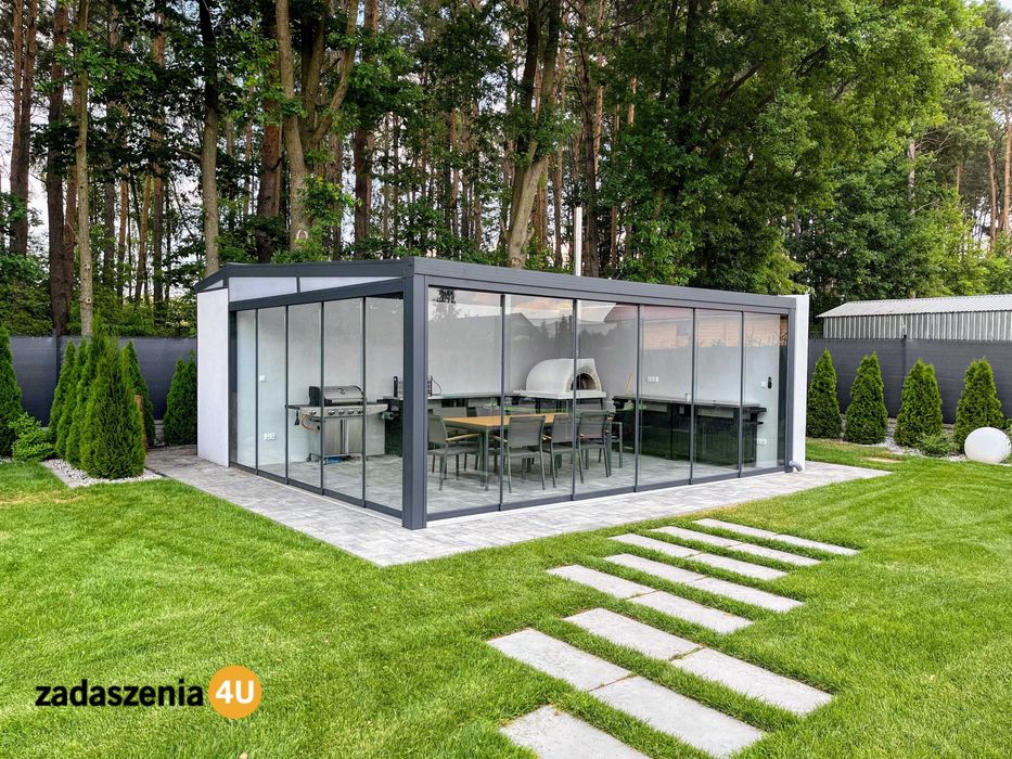 Zadaszenie tarasów, szklane zabudowy, ogród zimowy, patio