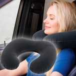 Подушка надувна Подушка бублик Intex 33*25*8 см Чорна