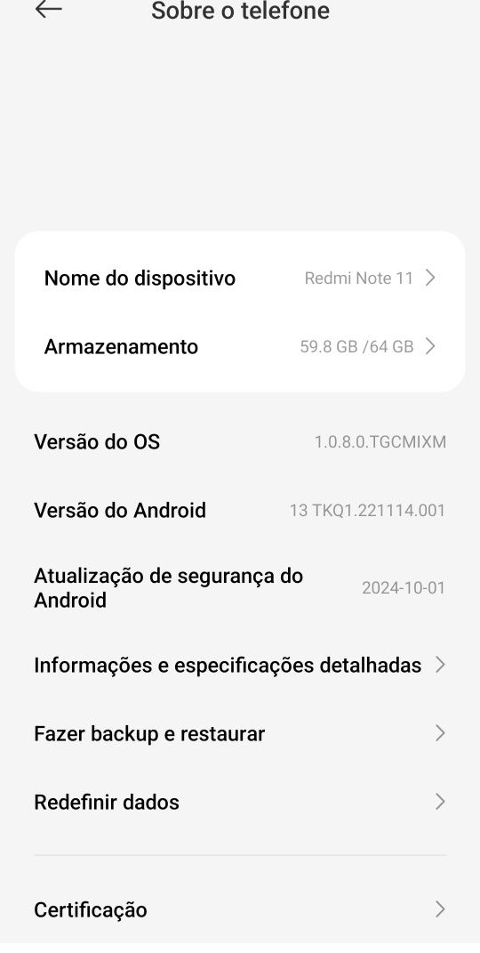 Xioami redimi note 11