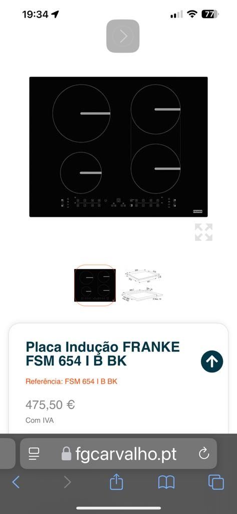 Placa elétrica de indução nova