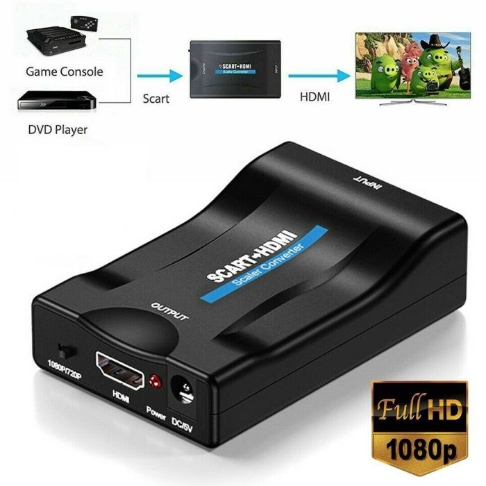 Conversor Adaptador SCART para HDMI - NOVO
