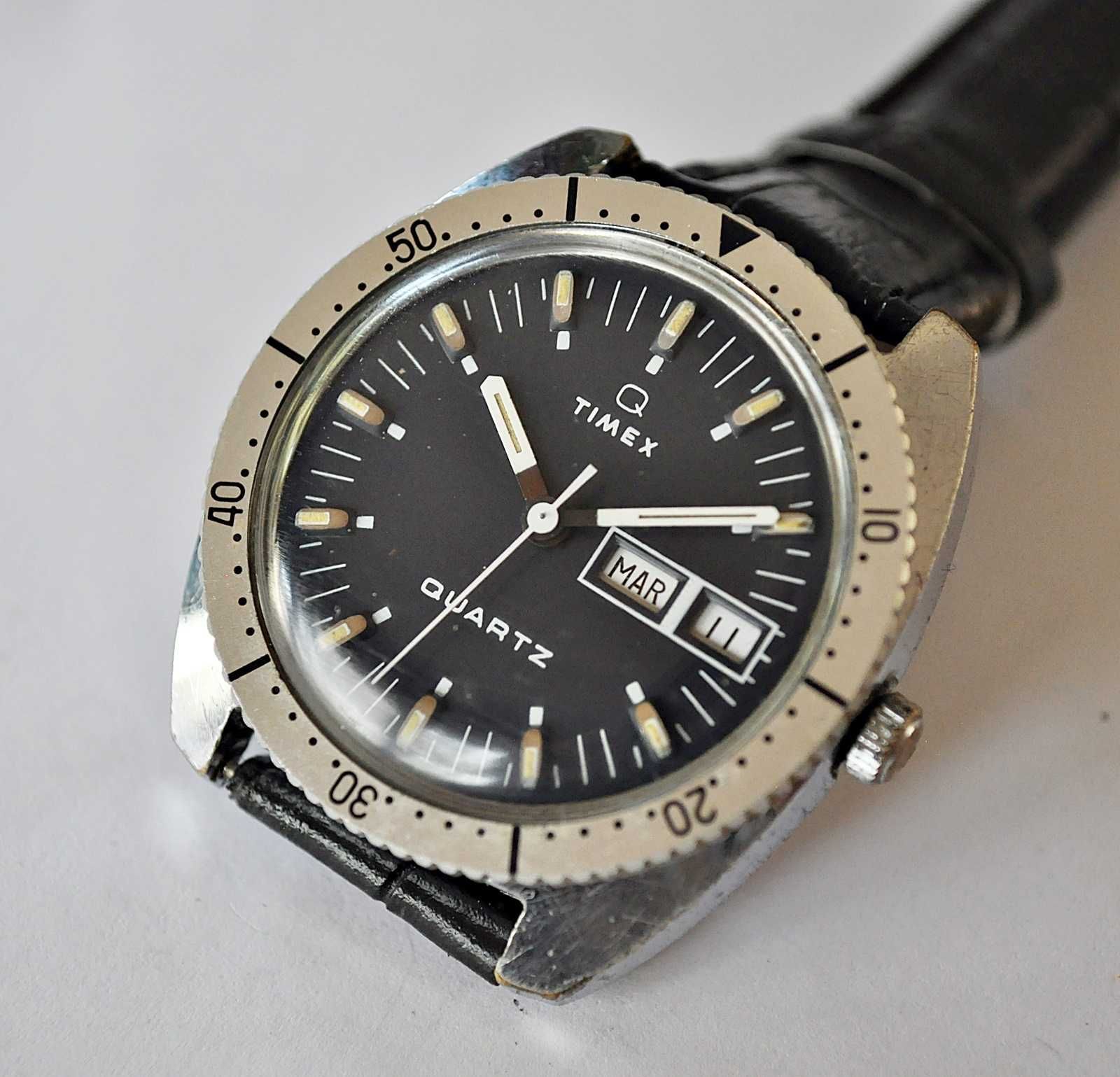 Ładny Timex Quartz,  2 x Data