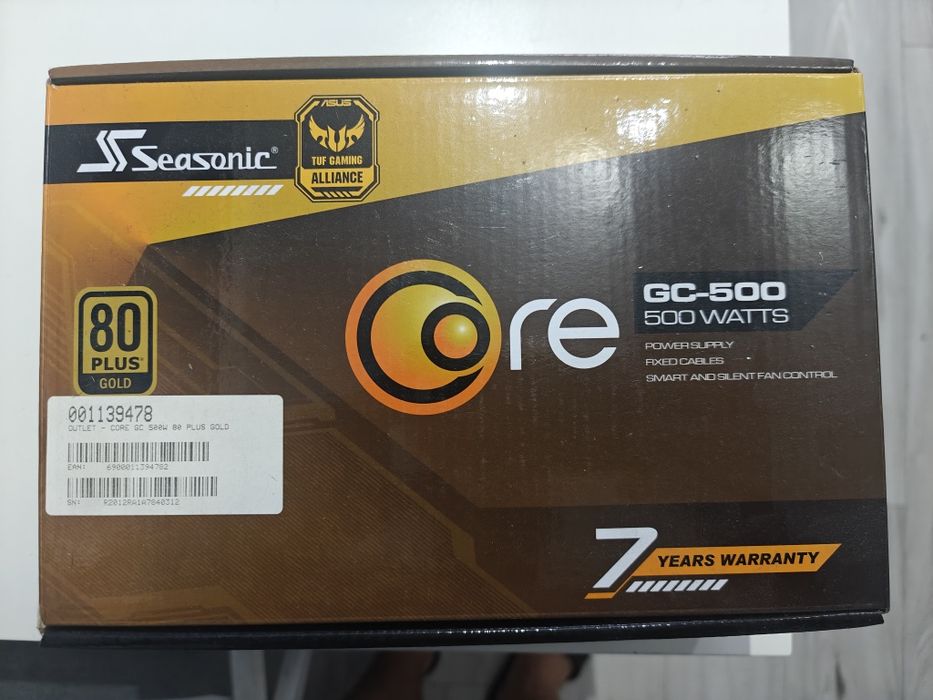 Zasilacz Seasonic 500w 80 plus gold na gwarancji
