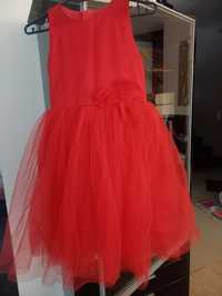 Suknia czerwono bordowa rozmiar 134 sukienka świąteczna elegancka