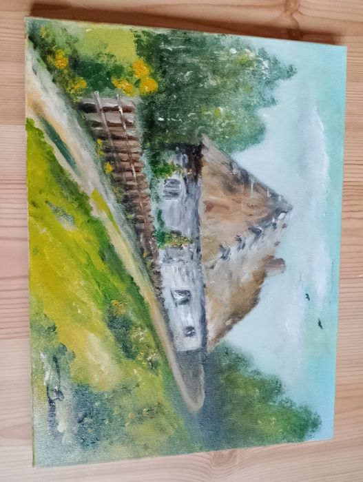 Obraz domek na wsi 30/40 cm