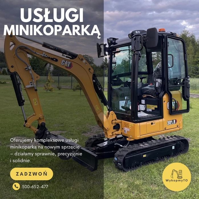 Usługi minikoparką