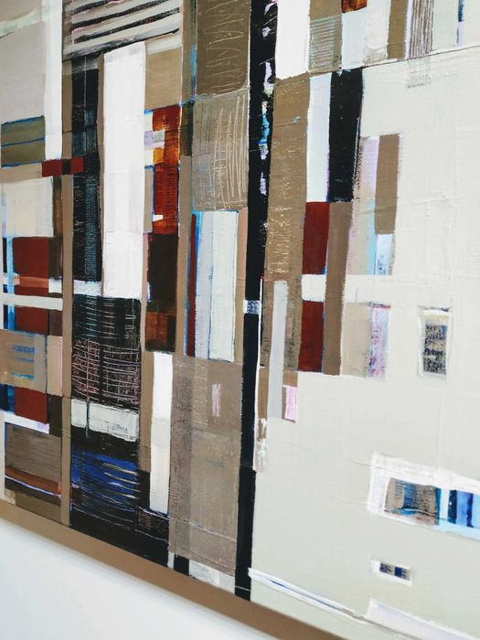Obraz na płótnie Iwona Delińska Kompozycja 2005 abstrakcyjny geometryc