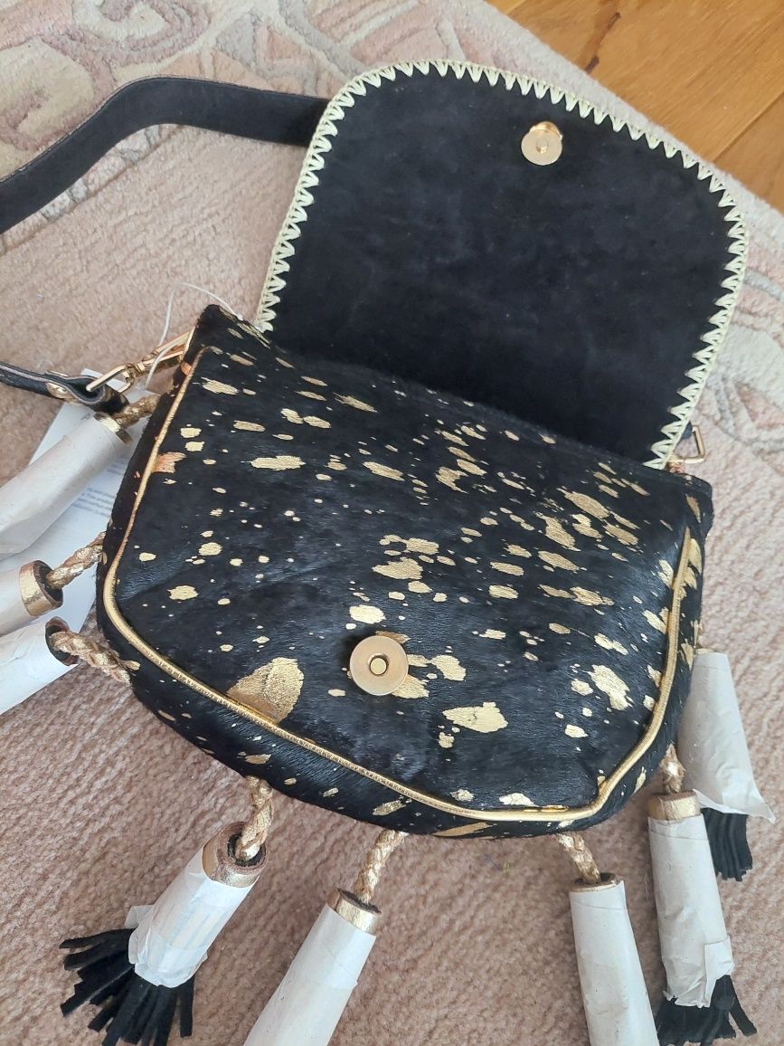 Alex Max torebka listonoszka skórzana boho hand made