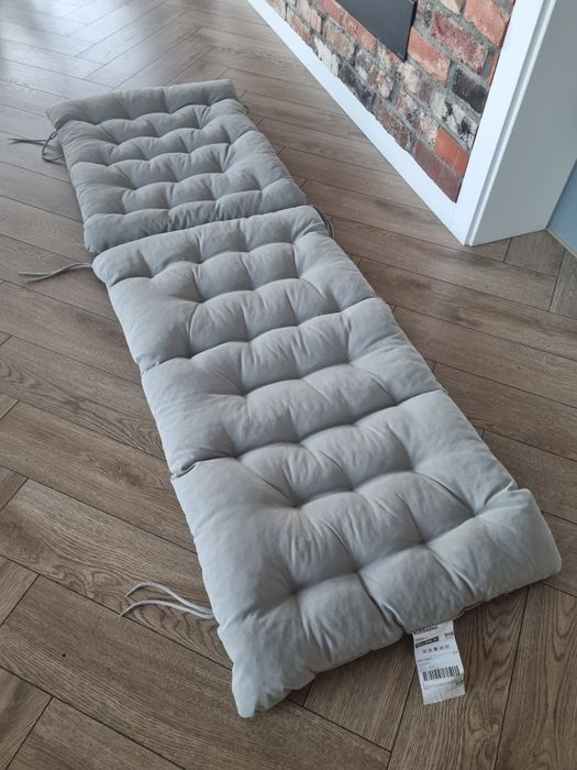 Poduszka ogrodowa  na leżak kuddarna ikea szara