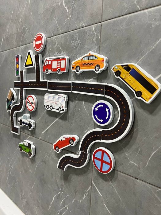 Дитяча іграшка для ванної  - наліпки машини.