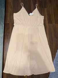 Sukienka H&M xxl 48 50 brzoskwiniowa elegancka