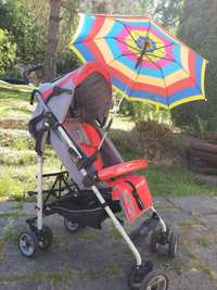 Wózek spacerówka Coneco pierre cardin czerwony z parasolką