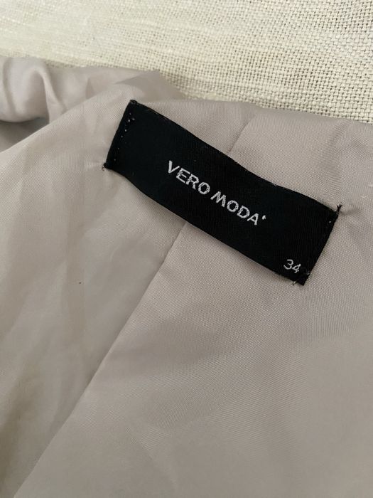 Lniana marynarka żakiet z naturalnego materialu len ramie Vero Moda XS