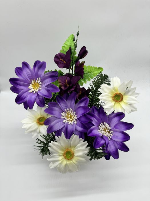 Stroik na Grób Cmentarz Sztuczne Kwiaty Kompozycja