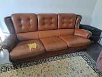 Sofa stylowa klubowa skóra do renowacji