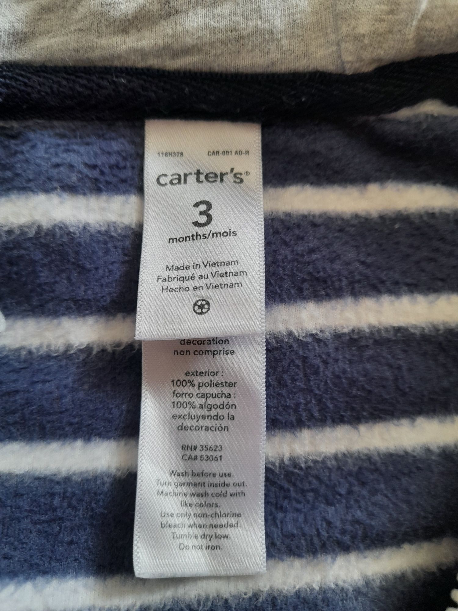 Чоловічки флісові Carters 3M, 6M
