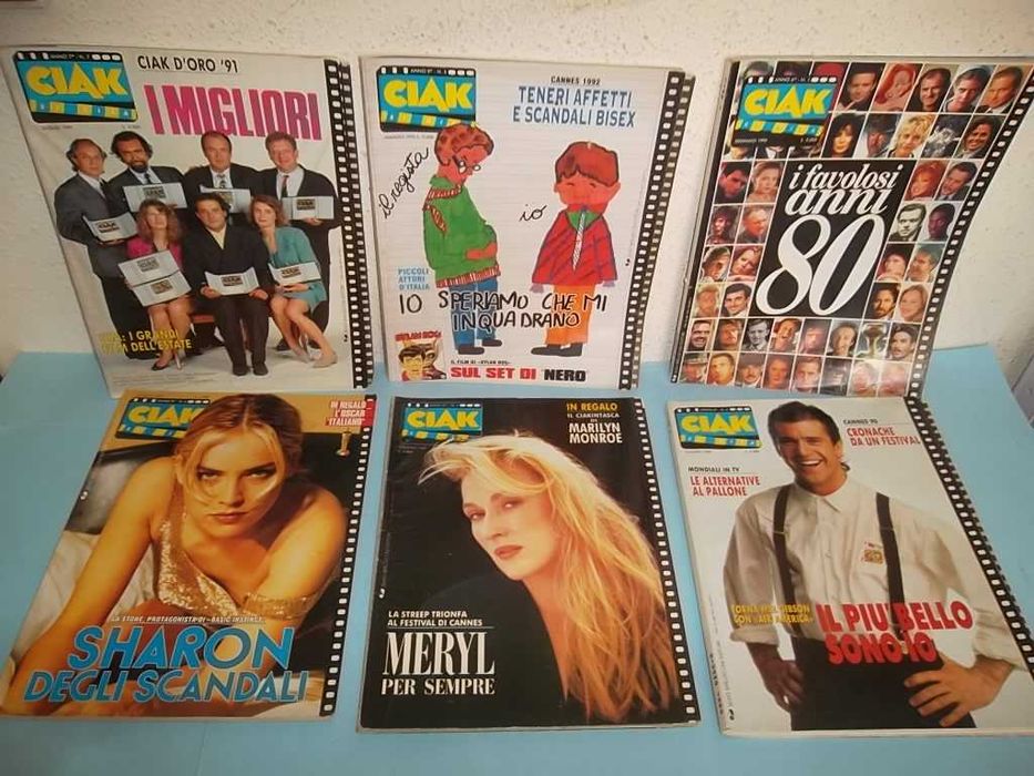 CIAK! - Revista de cinema italiana, anos 90/92. 6 exemplares.