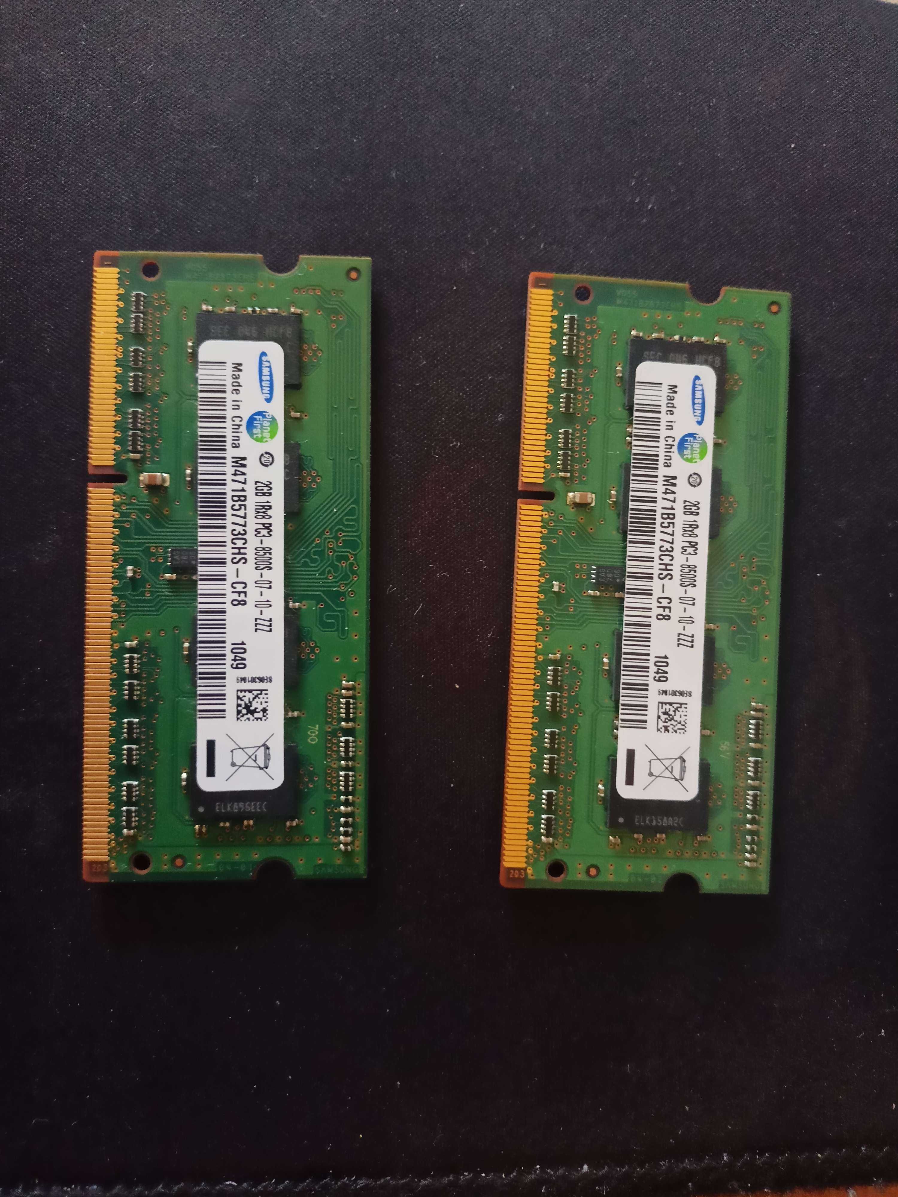 Memórias RAM de 1GB, 2x 2GB e 4GB