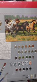 Obraz malowanie po numerach konie