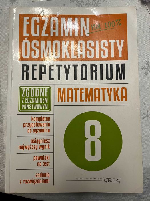Repetytorium matematyka, Egzamin Ósmoklasisty, GREG