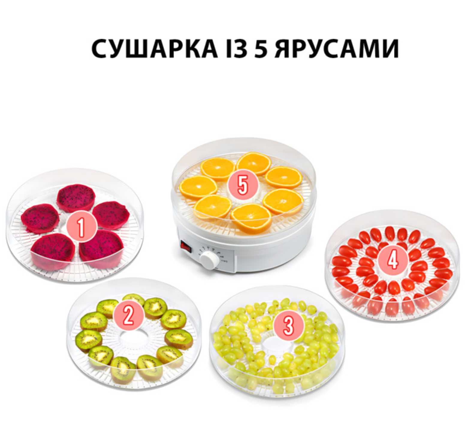 Сушка для овощей сушилка дегидратор для фруктов сушарка овочів фруктів