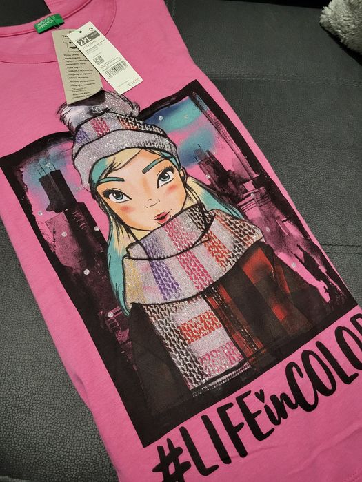 Camisola de manga comprida  "Benetton"-Tamanho 11-12y
