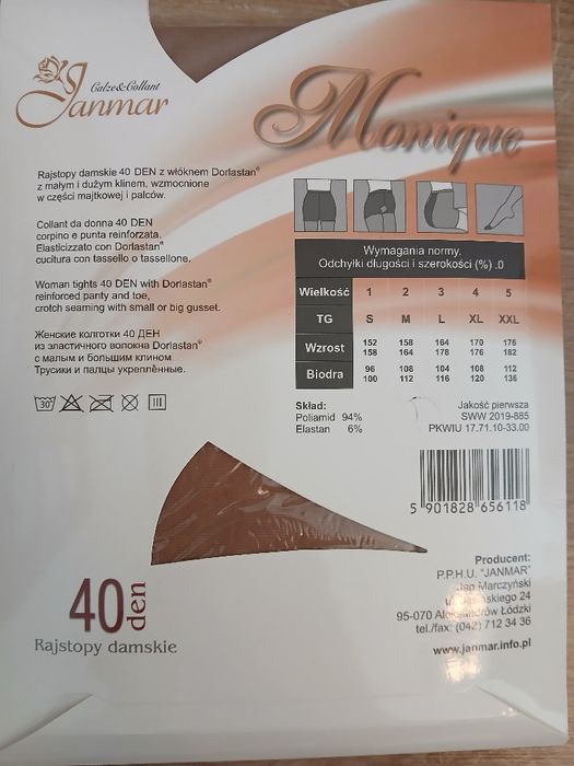 Rajstopy laycra 40 DEN  roz. L-3 (4 pary)  (23A)