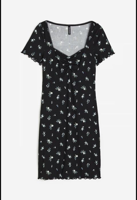 /HM плаття сукня/ коротка рубчик трикотаж розмір XXS-XS пог 30-44