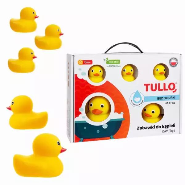 Kaczuszki do kąpieli 5 szt bez dziurki Tullo. Tullo. Nowy Produkt