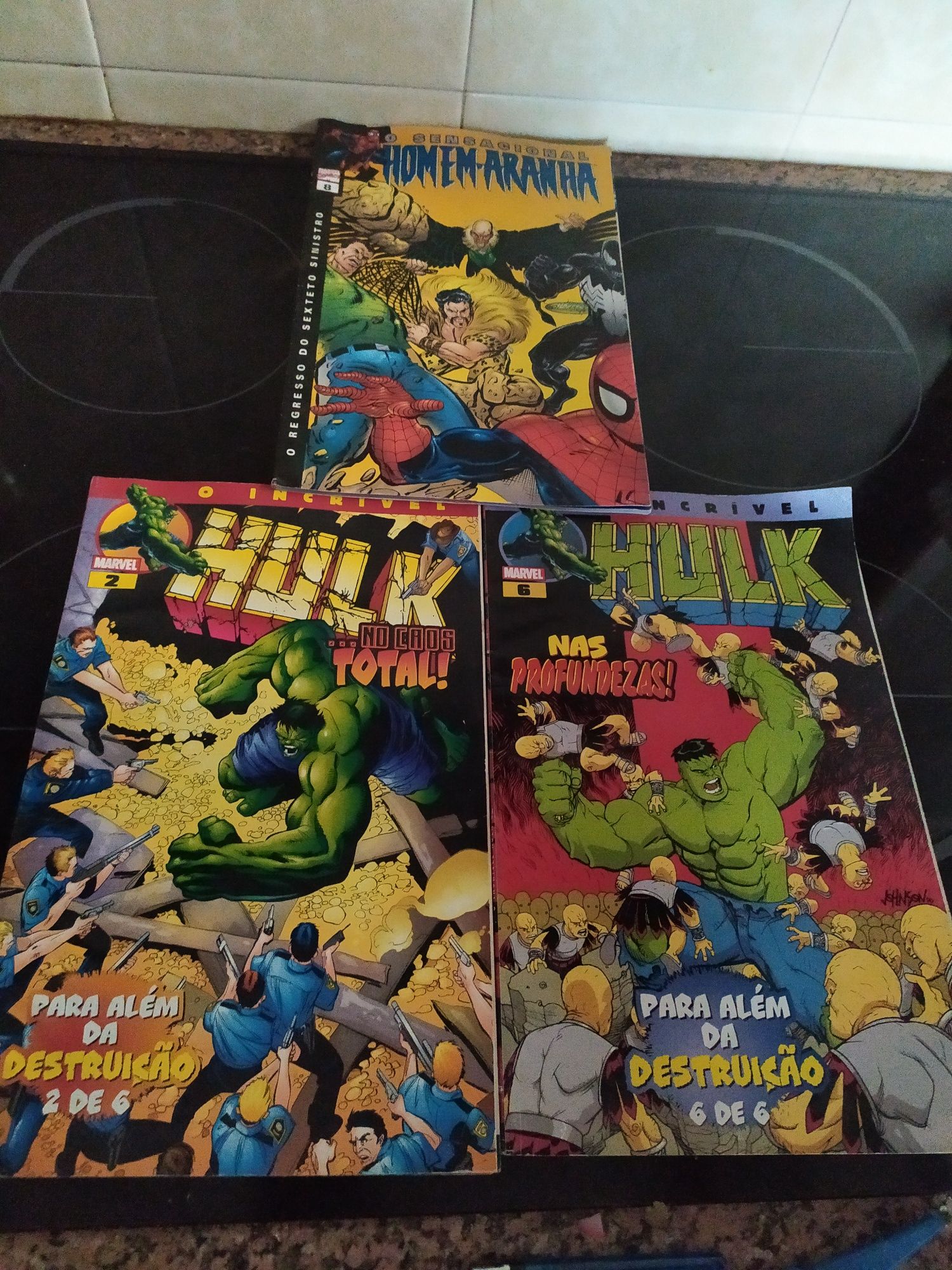 Revistas da marvel,homem aranha e do hulk