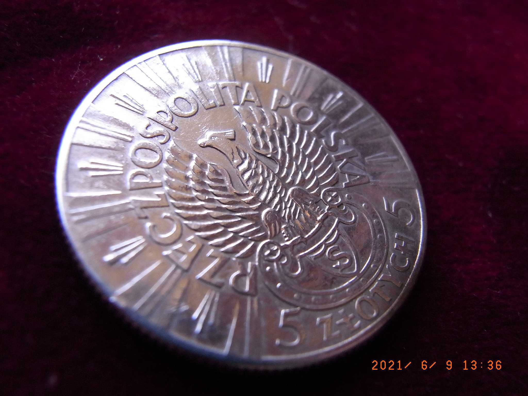 5 złotych - 1934 PIŁSUDSKI orzeł strzelecki.Bardzo dobry stan.TOP !