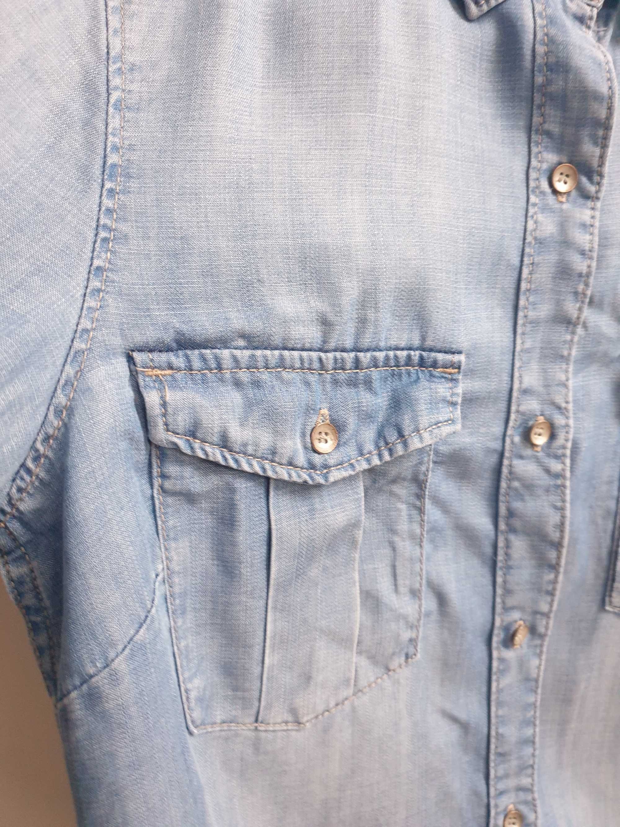 Niebieska koszula dżinsowa 34 &Denim H&M 100% liocel lyocell