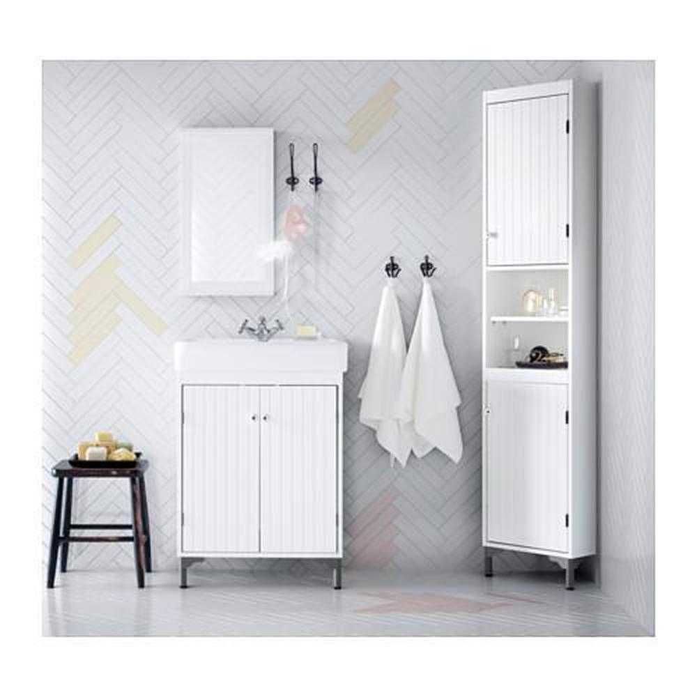 szafka narożna łazienkowa IKEA Silveran nowa biała