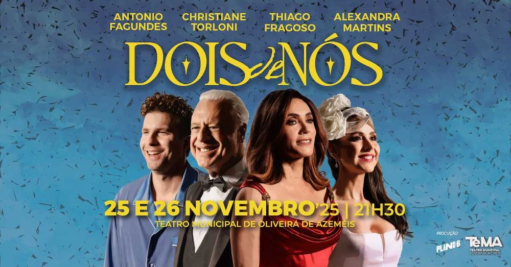 bilhete para a peca de teatro " Dois de nós" em Oliveira de Azemeis