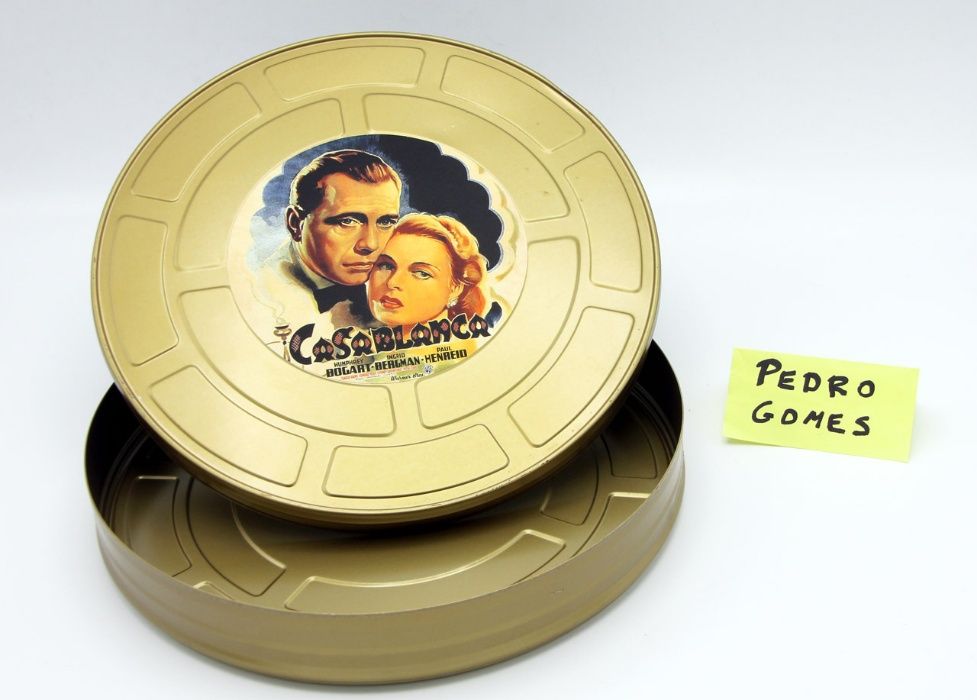 Lata de Cinema FILME CASABLANCA película antiga 35mm com 28cm diametro