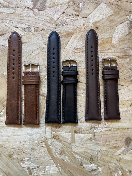 Braceletes tamanho 20mm, em pele genuína, fabricadas em Portugal