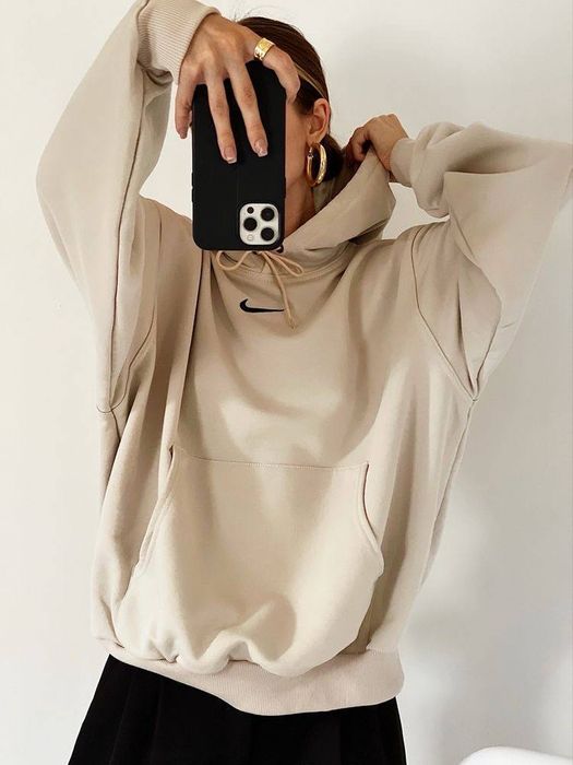 Жіночий худі найк на флісі та без, худи, батник, худі оверсайз