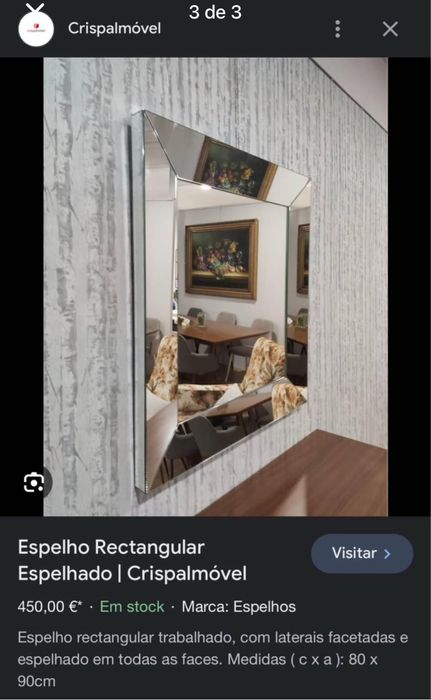 Espelhos com moldura espelhada