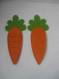 фетровая морковка, морковь с фетра, рукоделие, 4 шт