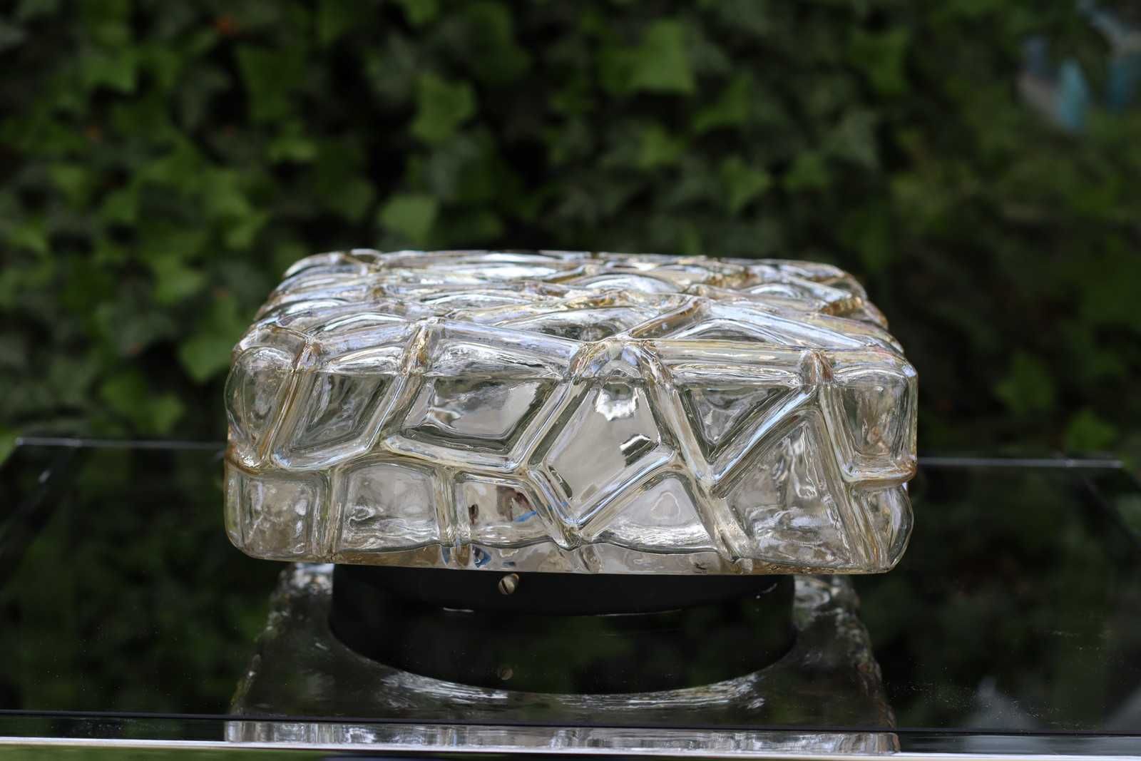 Kwadratowy solidny plafon lampa sufitowa vintage