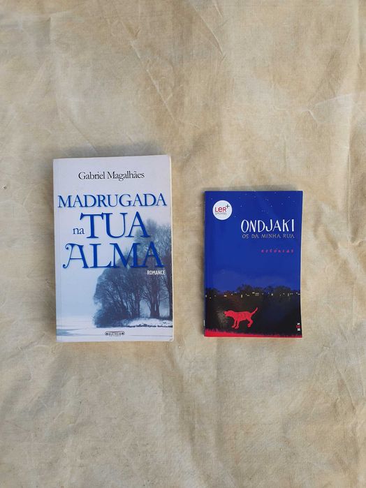Conjunto de dois livros usados de Ondjáki e Gabriel Magalhães